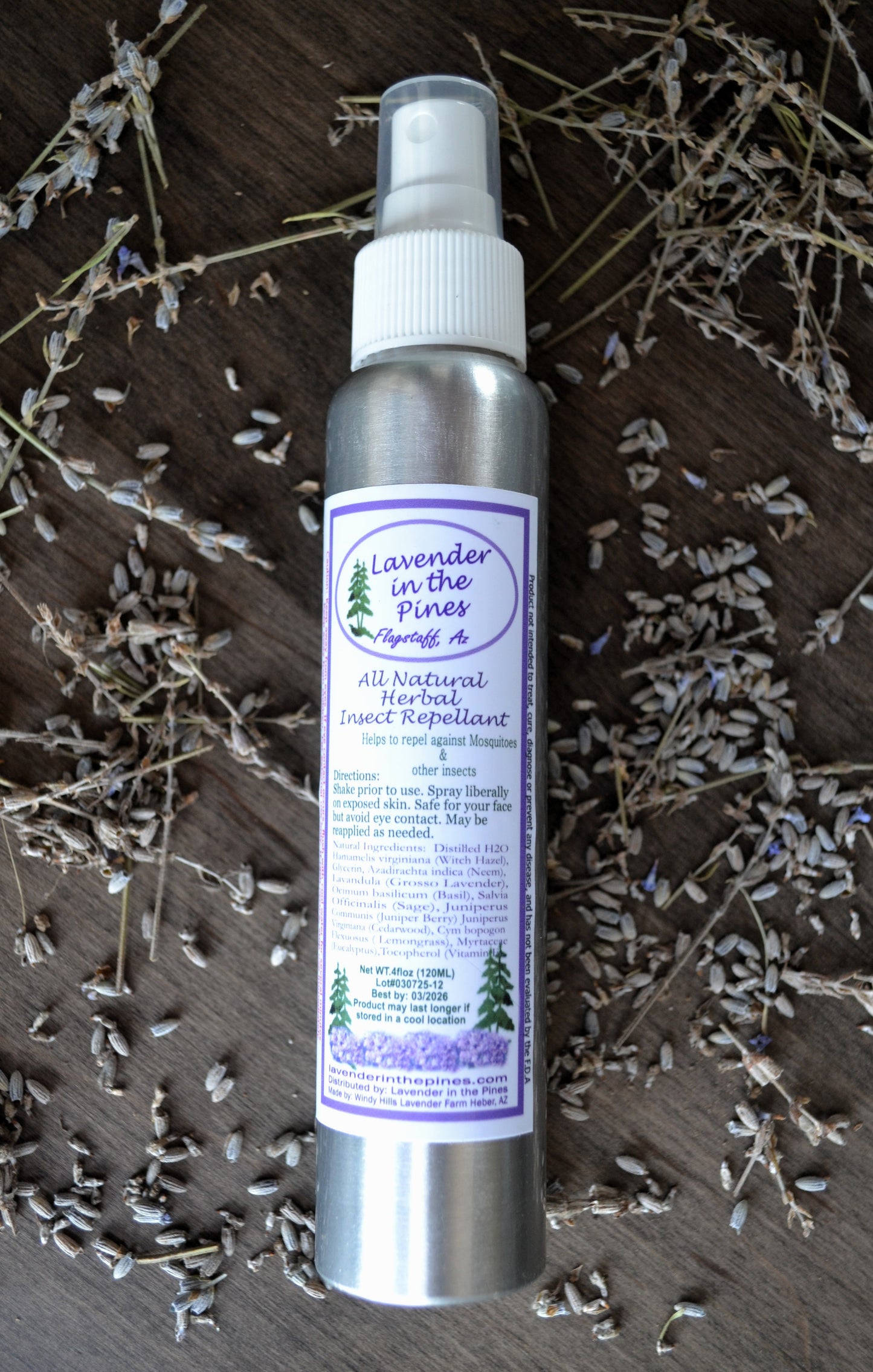 All Natural Herbal Lavender Insect Repellant