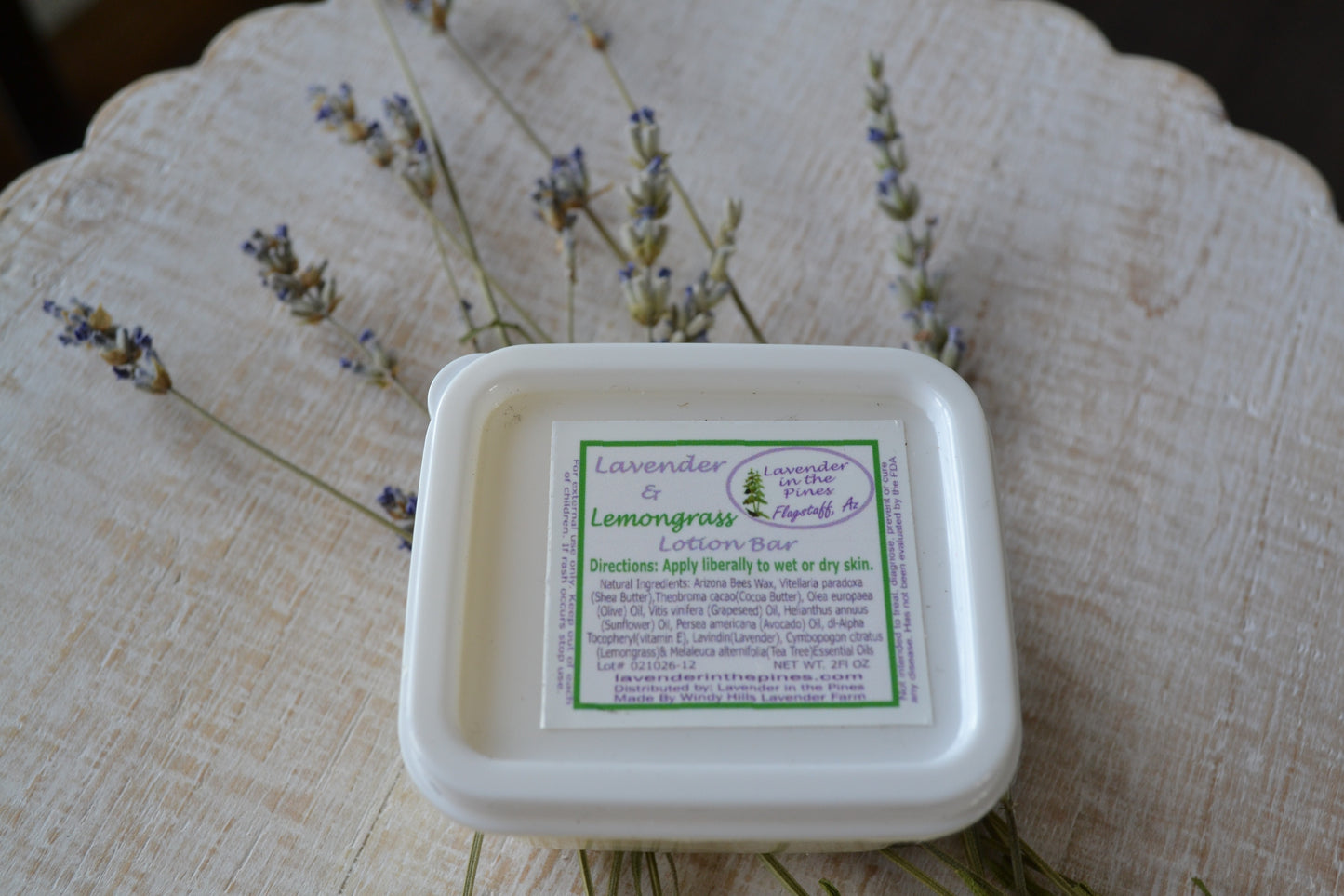 Lavender & Lemongrass Lotion Bar